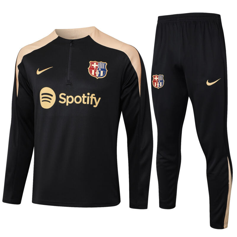 Conjunto Treino Barcelona Preto 25-26