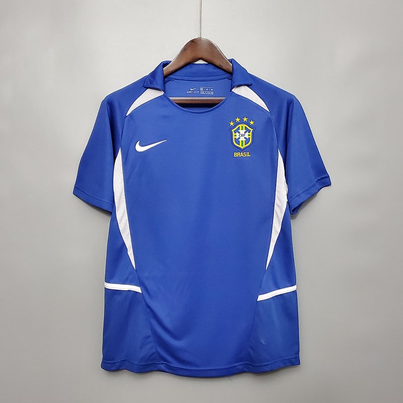 Camisa Brasil RETRO Azul 2002
